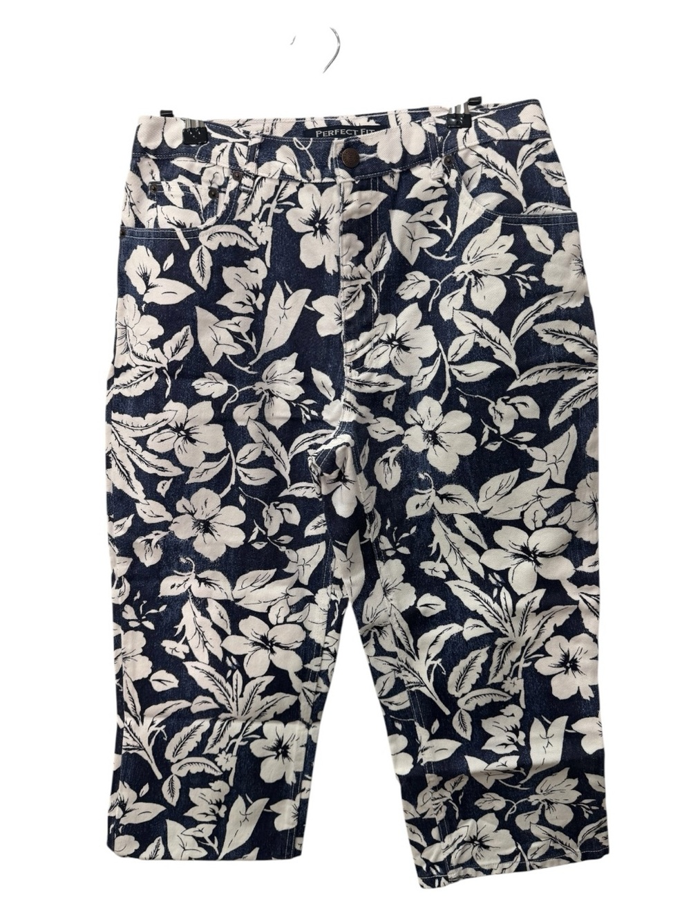 vintage Bill Blass "Perfect Fit" floral capri jeans women’s size 8
